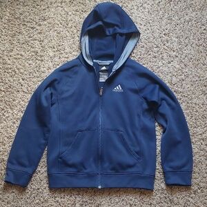 Adidas Kids Navy Blue Hoodie Jacket Size 10/12